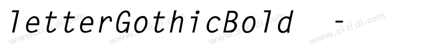 letterGothicBold字体字体转换