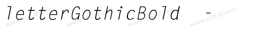 letterGothicBold字体字体转换