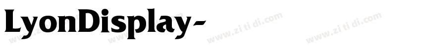 LyonDisplay字体转换