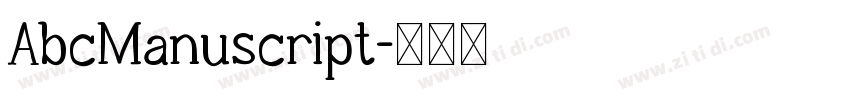AbcManuscript字体转换