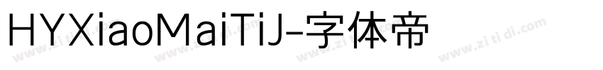 HYXiaoMaiTiJ字体转换