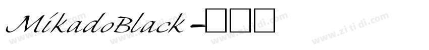 MikadoBlack字体转换