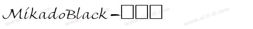 MikadoBlack字体转换