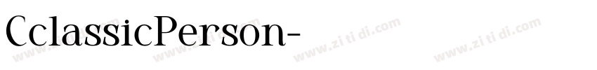 CclassicPerson字体转换