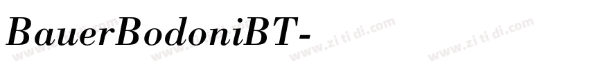 BauerBodoniBT字体转换