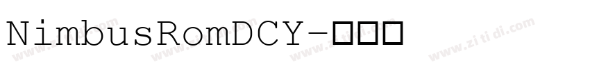 NimbusRomDCY字体转换