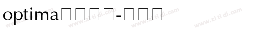 optima字体下载字体转换