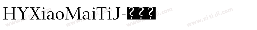 HYXiaoMaiTiJ字体转换