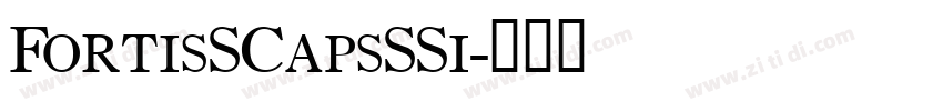 FortisSCapsSSi字体转换