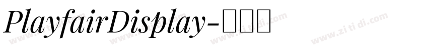 PlayfairDisplay字体转换