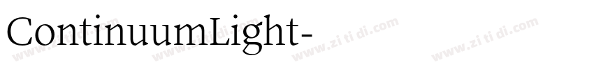 ContinuumLight字体转换