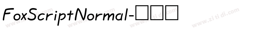 FoxScriptNormal字体转换