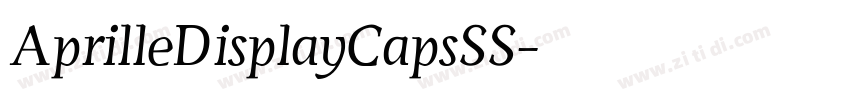 AprilleDisplayCapsSS字体转换