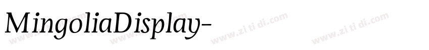 MingoliaDisplay字体转换