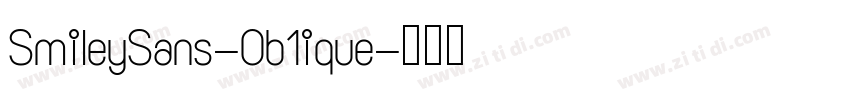 SmileySans-0b1ique字体转换