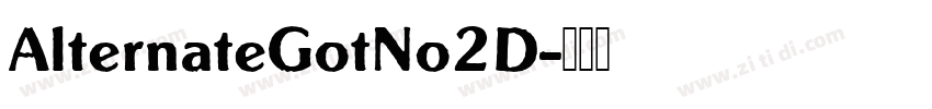 AlternateGotNo2D字体转换