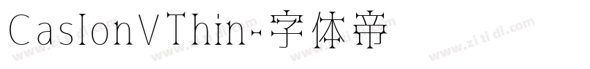 CaslonVThin字体转换