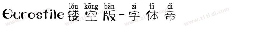 Eurostile镂空版字体转换