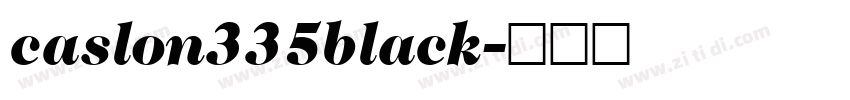 caslon335black字体转换