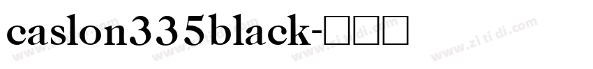 caslon335black字体转换