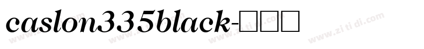 caslon335black字体转换