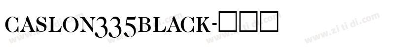 caslon335black字体转换