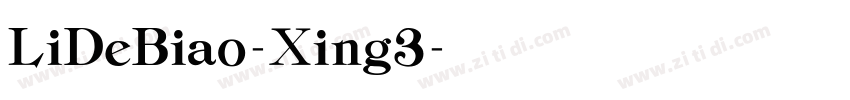 LiDeBiao-Xing3字体转换