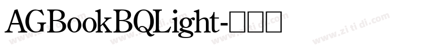 AGBookBQLight字体转换