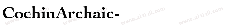 CochinArchaic字体转换