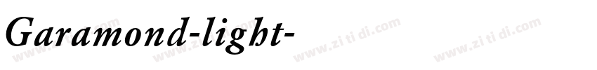 Garamond-light字体转换