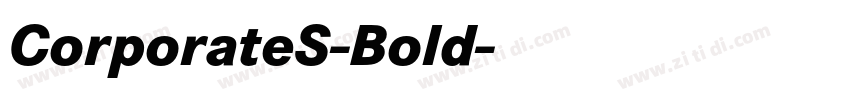 CorporateS-Bold字体转换