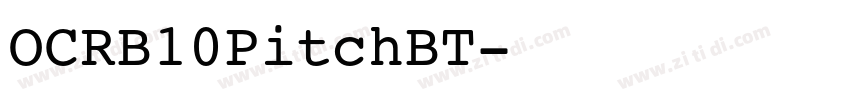 OCRB10PitchBT字体转换