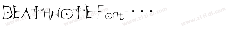 DEATHNOTE-Font字体转换