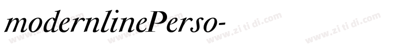 modernlinePerso字体转换