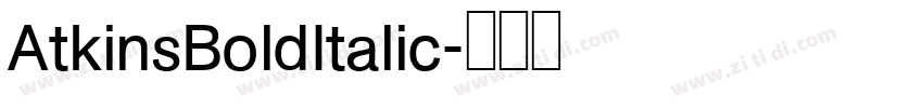 AtkinsBoldItalic字体转换