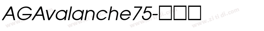 AGAvalanche75字体转换