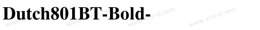 Dutch801BT-Bold字体转换