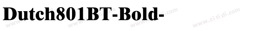 Dutch801BT-Bold字体转换