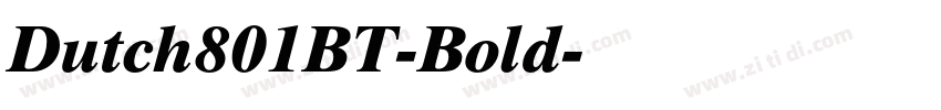 Dutch801BT-Bold字体转换