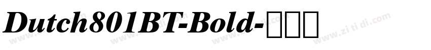 Dutch801BT-Bold字体转换