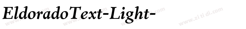 EldoradoText-Light字体转换