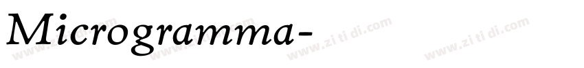 Microgramma字体转换