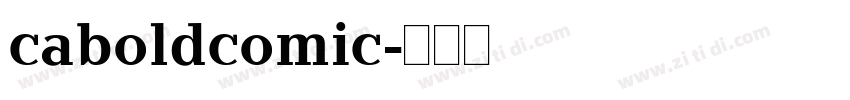 caboldcomic字体转换