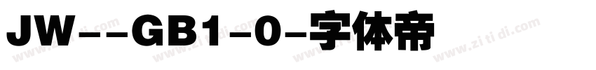 JW--GB1-0字体转换