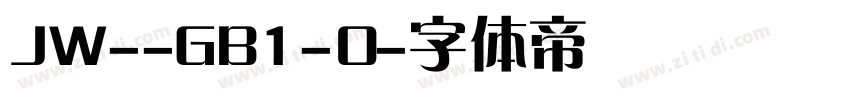 JW--GB1-0字体转换