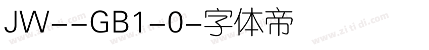 JW--GB1-0字体转换