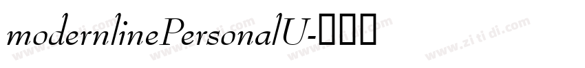 modernlinePersonalU字体转换