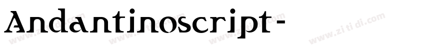 Andantinoscript字体转换