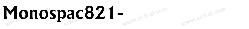 Monospac821字体转换