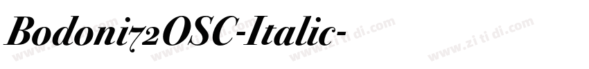 Bodoni72OSC-Italic字体转换